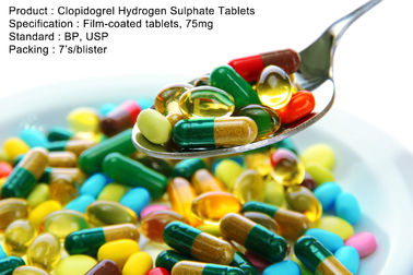 Il solfato dell'idrogeno di Clopidogrel riduce in pani i confetti, i farmaci orali 75mg