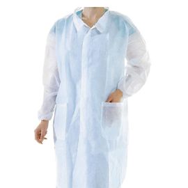 Abito chirurgico non tessuto eliminabile del polsino di Kniffed del cappotto del laboratorio di SMS/pp per la clinica