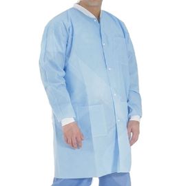 Abito chirurgico non tessuto eliminabile del polsino di Kniffed del cappotto del laboratorio di SMS/pp per la clinica