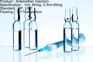 Farmaco antimalarico 80mg/1ml 40mg/0.5ml dell'agente di Artemether di dosaggio antimalarico dell'iniezione